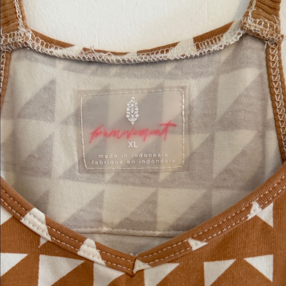 FP Movement by Free People hot shot printed onesie in geometric tan size XL - Picture 5 of 5